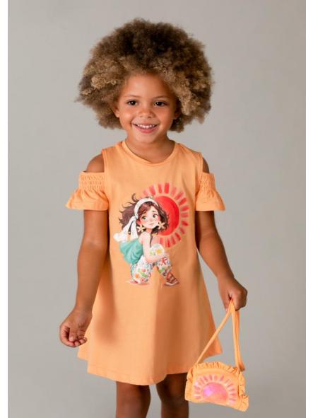 Vestido playero de niña MAYORAL con bolsito 26-03941-010