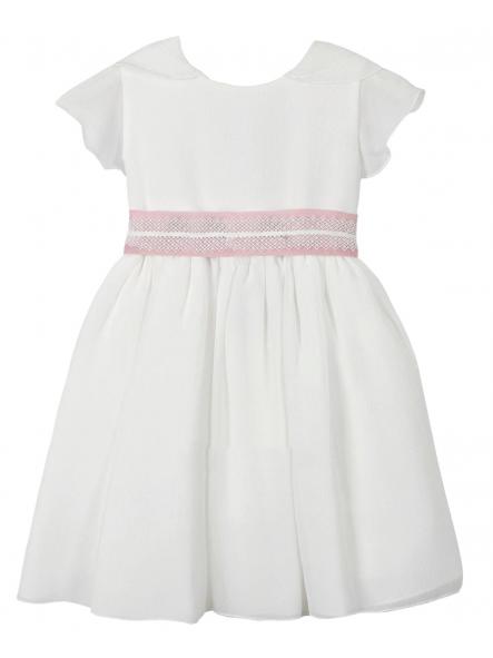 Vestido ceremonia y arras niña AMAYA tul bambula 612408 rosa [3]