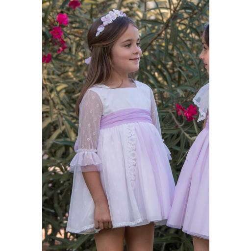 Vestido de Ceremonia y Arras niña EVA MARTINEZ ARTESANIA modelo 38111CBG