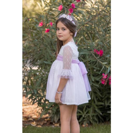 Vestido de Ceremonia y Arras niña EVA MARTINEZ ARTESANIA modelo 38111CBG [3]