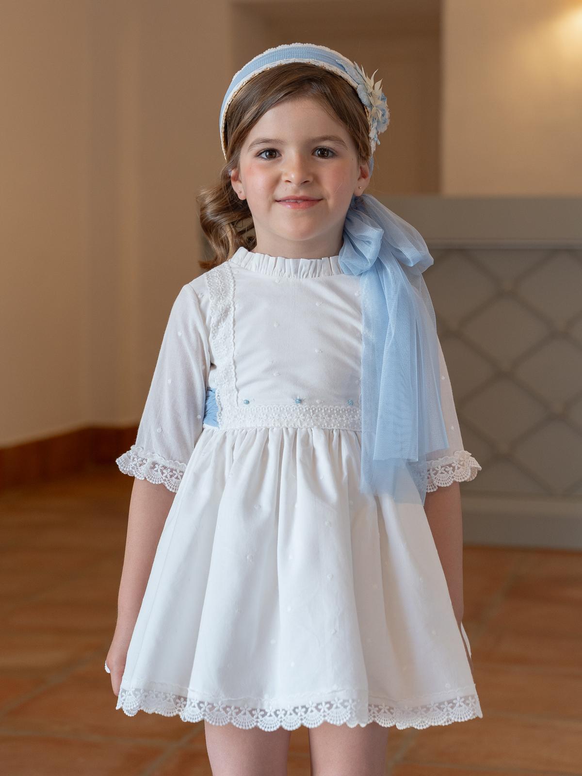 Vestido de Ceremonia y Arras niña EVA MARTINEZ ARTESANIA modelo 40911