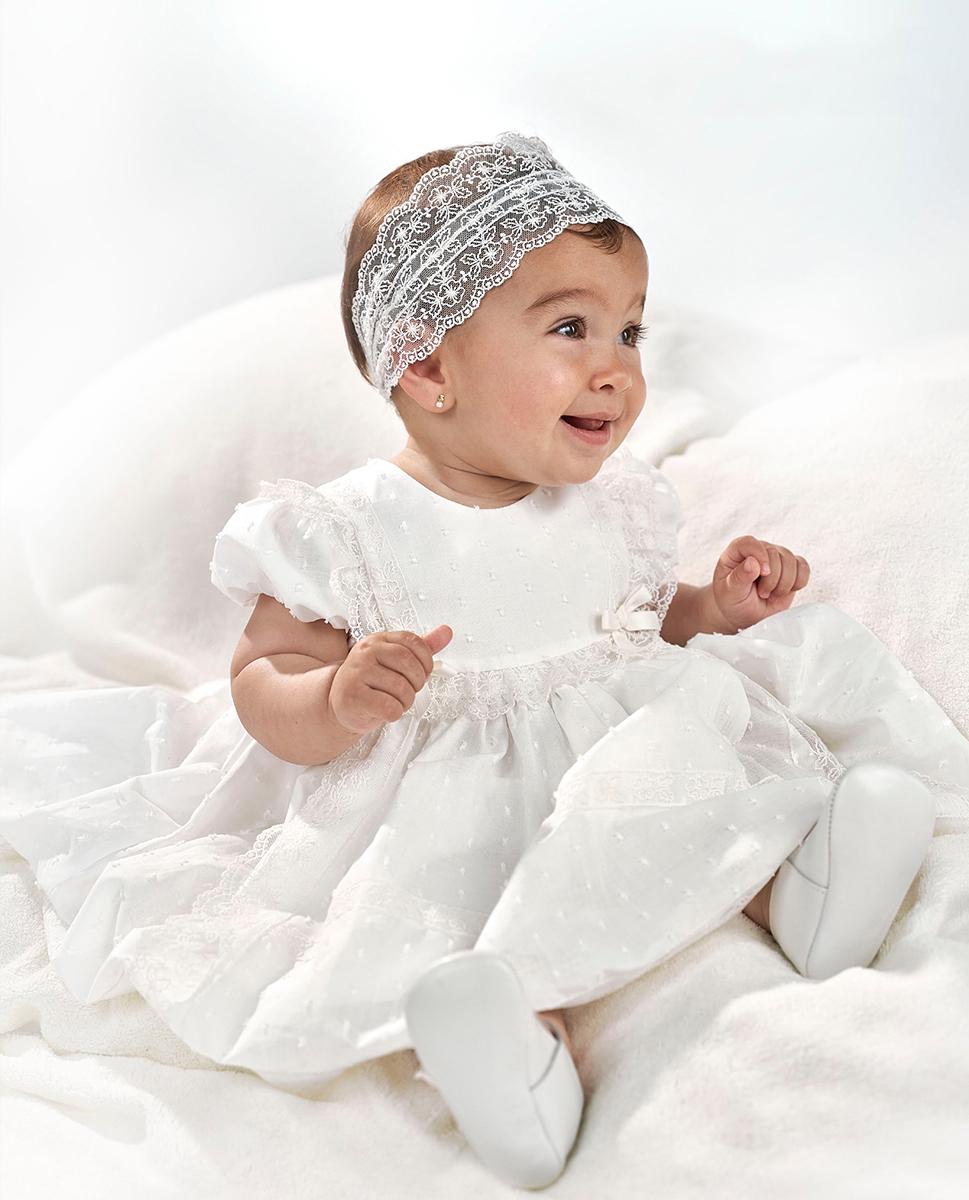 Vestido de bautizo bebe niña AMAYA romantic roses