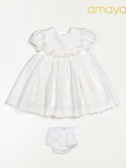 Vestido de bautizo bebe niña AMAYA romantic roses [1]