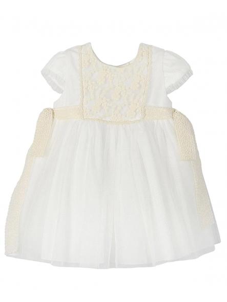 Vestido de bautizo y ceremonia bebe niña AMAYA guipur 612103 [3]