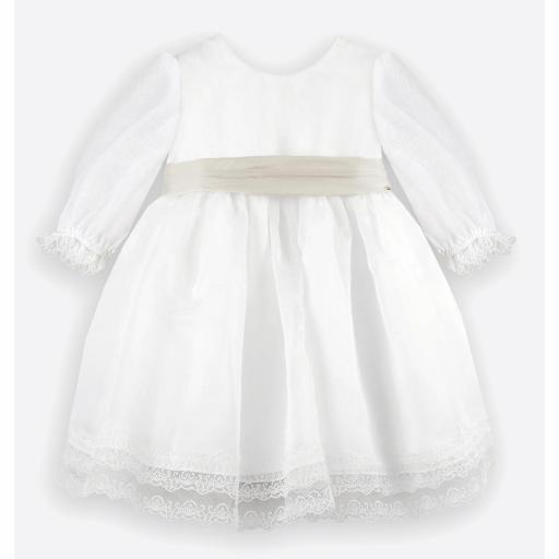 Vestido de bebe bautizo AMAYA organza 190022 [4]