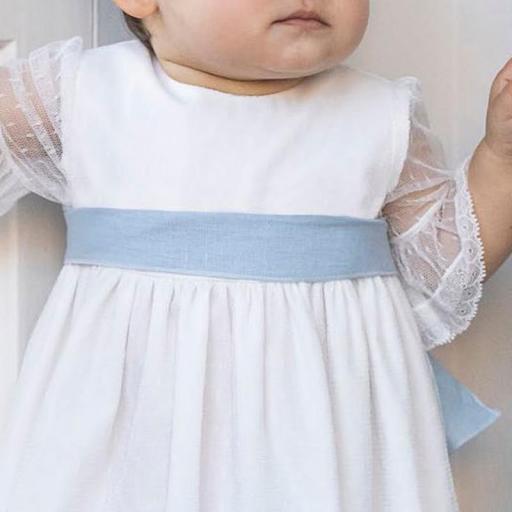 Vestido bautizo bebe AMAYA tul pluemti  modelo 190208 [1]