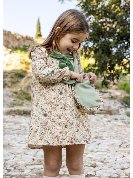 Vestido niña bebe CALAMARO estampado flores bise 21315
