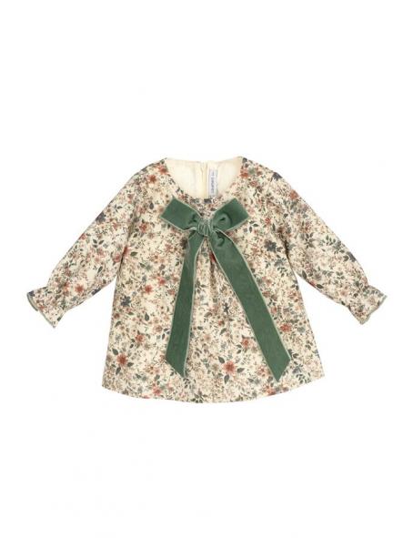 Vestido niña bebe CALAMARO estampado flores bise 21315 [4]