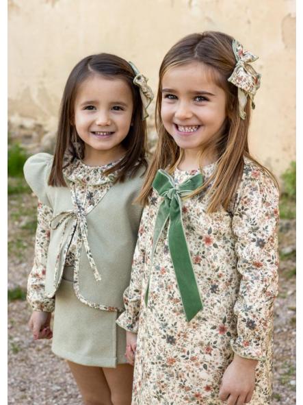 Vestido niña bebe CALAMARO estampado flores bise 21315 [3]