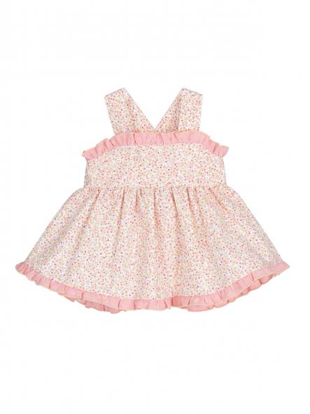 Vestido con braguita de tirantes bebe niña CALAMARA modelo 21327 Kanpur [1]