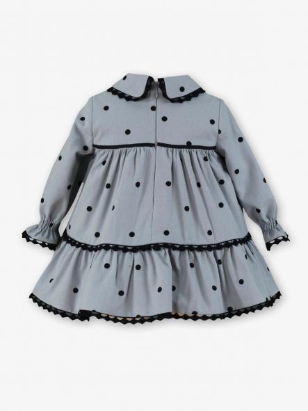 Vestido bebé niña gris con lunares Miranda 040-124-V [2]