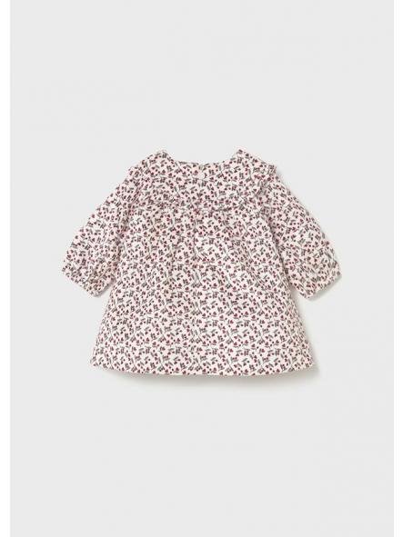 Vestido manga larga bebe niña MAYORAL newborn terciopelo estampado 2822 [1]