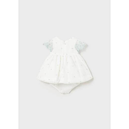 Vestido de ceremonia bebe niña MAYORAL newborn tul bordado 1826 [1]