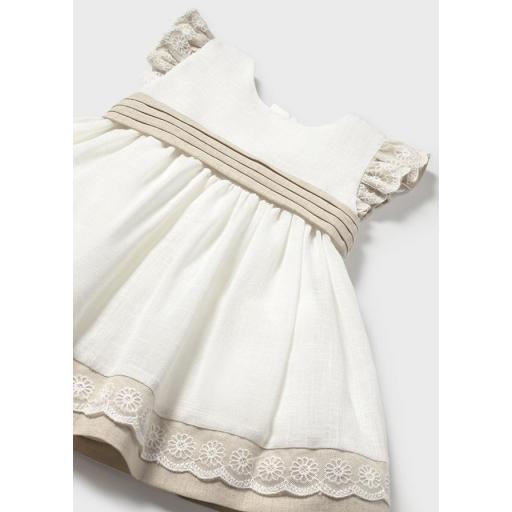 Vestido bebe niña de ceremonia y bautizo MAYORAL lino 1908 [2]