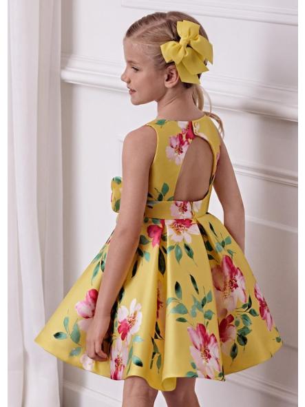 Vestido de ceremonia niña ABEL Y LULA mikado estampado 5093 [2]