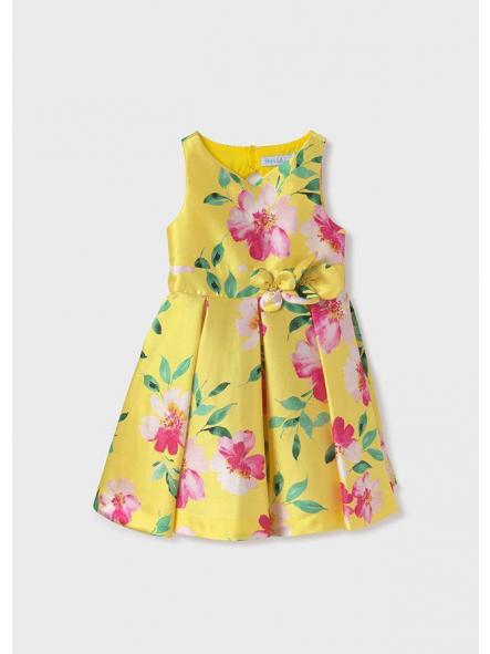Vestido de ceremonia niña ABEL Y LULA mikado estampado 5093 [3]