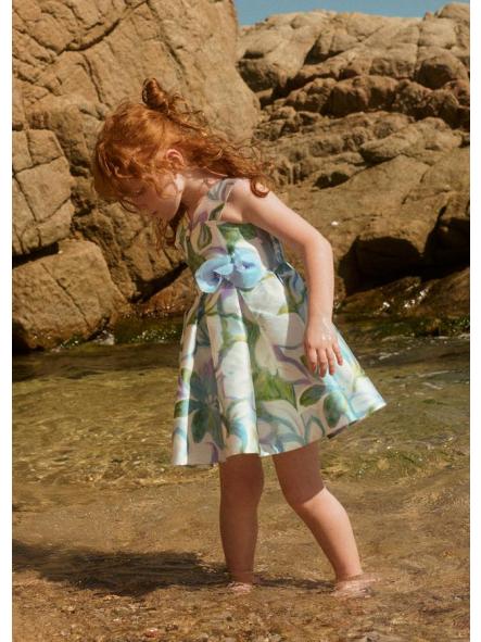 Vestido ceremonia niña ABEL  Y LULA mikado estampado 26-05052-008 [1]