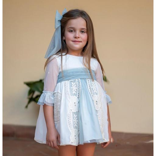 Vestido de Ceremonia y Arras niña EVA MARTINEZ ARTESANIA modelo 361011