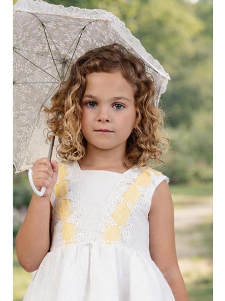 Vestido de tirantes niña NEKENIA con tul amarillo 2621832 [2]