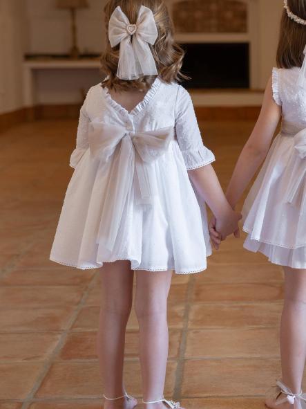 Vestido de Ceremonia y Arras niña EVA MARTINEZ ARTESANIA modelo 40712 [3]