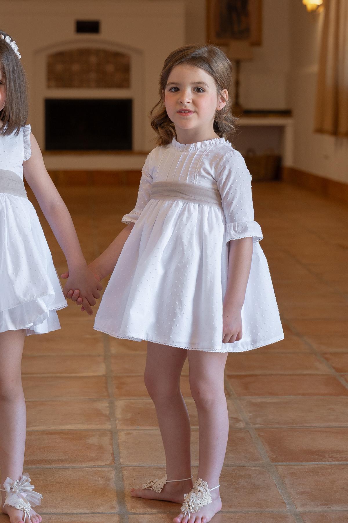 Vestido de Ceremonia y Arras niña EVA MARTINEZ ARTESANIA modelo 40712