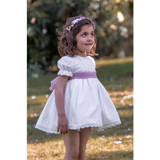 Vestido de Ceremonia y Arras niña EVA MARTINEZ ARTESANIA modelo 381011CBG