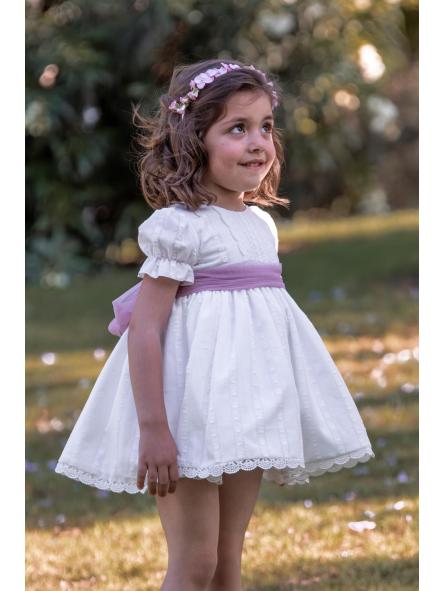 Vestido de Ceremonia y Arras niña EVA MARTINEZ ARTESANIA modelo 381011CBG