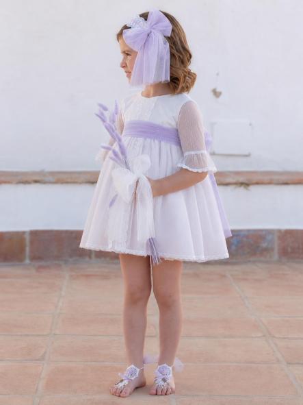 Vestido de Ceremonia y Arras niña EVA MARTINEZ ARTESANIA modelo 401211 v4 [0]