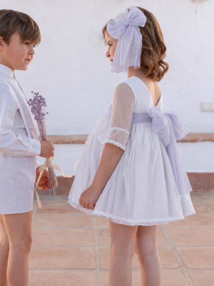 Vestido de Ceremonia y Arras niña EVA MARTINEZ ARTESANIA modelo 401211 v4 [4]