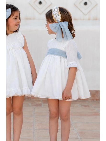 Vestido de Ceremonia y Arras niña EVA MARTINEZ ARTESANIA modelo 40412 v3 [4]
