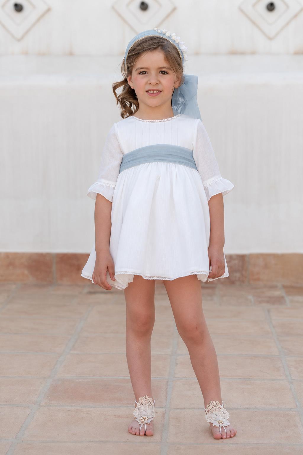 Vestido de Ceremonia y Arras niña EVA MARTINEZ ARTESANIA modelo 40412 v3