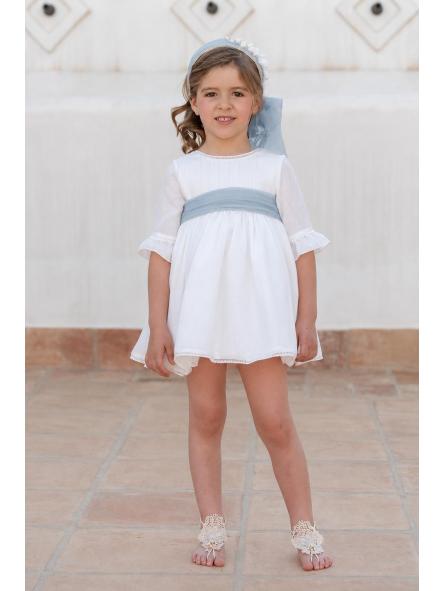 Vestido de Ceremonia y Arras niña EVA MARTINEZ ARTESANIA modelo 40412 v3