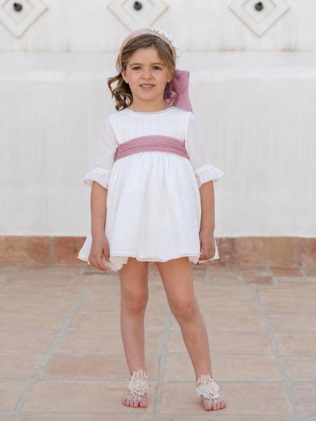 Vestido de Ceremonia y Arras niña EVA MARTINEZ ARTESANIA modelo 40412 v5 [0]