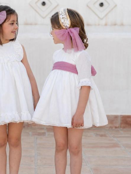 Vestido de Ceremonia y Arras niña EVA MARTINEZ ARTESANIA modelo 40412 v5 [2]