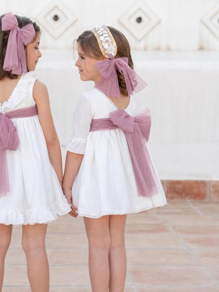 Vestido de Ceremonia y Arras niña EVA MARTINEZ ARTESANIA modelo 40412 v5 [3]
