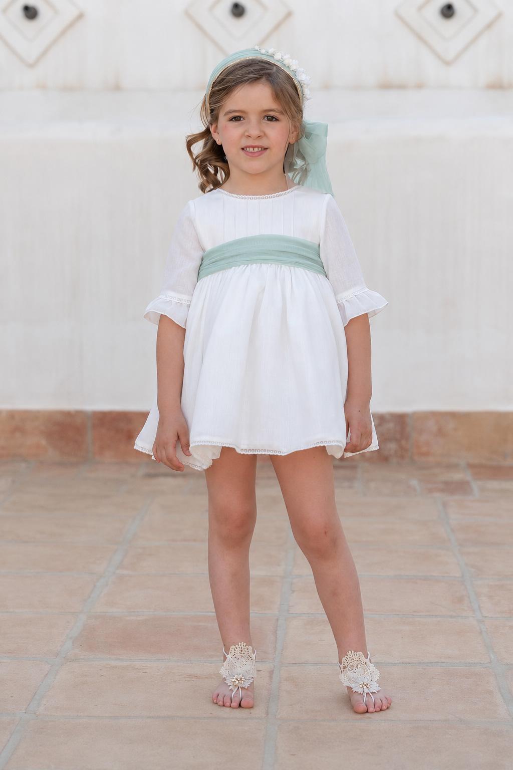 Vestido de Ceremonia y Arras niña EVA MARTINEZ ARTESANIA modelo 40412 v2