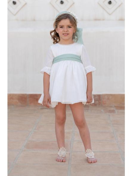 Vestido de Ceremonia y Arras niña EVA MARTINEZ ARTESANIA modelo 40412 v2