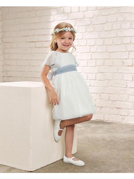 Vestido de ceremonia niña AMAYA tul bordado 633512