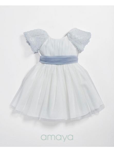 Vestido de ceremonia niña AMAYA tul bordado 633512 [1]