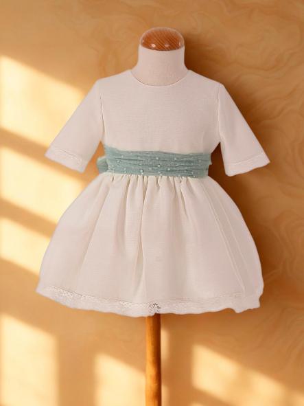 Vestido niña ceremonia CARMY lino poliester 6901