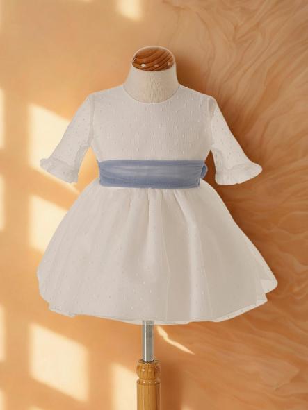 Vestido niña ceremonia CARMY organza plumeti 6902