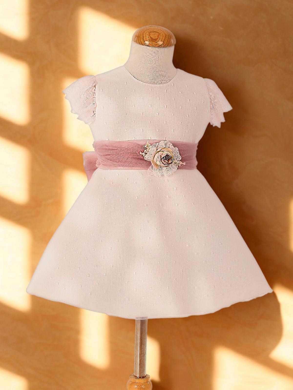 Vestido niña ceremonia CARMY organza plumeti 6904