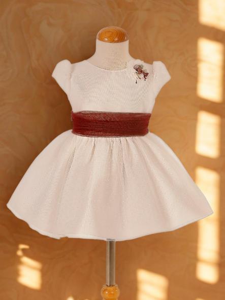 Vestido niña ceremonia CARMY tul de plumeti 6906