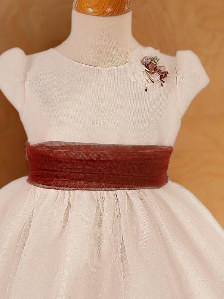 Vestido niña ceremonia CARMY tul de plumeti 6906 [2]