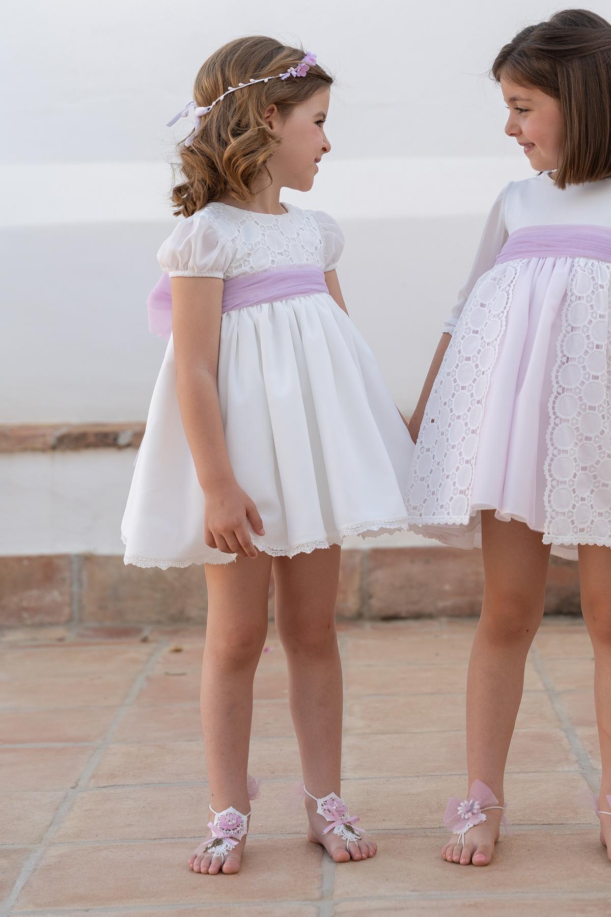 Vestido de Ceremonia y Arras niña EVA MARTINEZ ARTESANIA modelo 40111