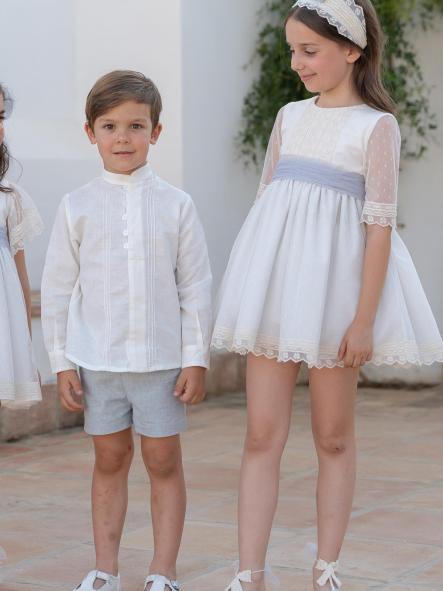 Vestido de Ceremonia y Arras niña EVA MARTINEZ ARTESANIA modelo 40211 [2]