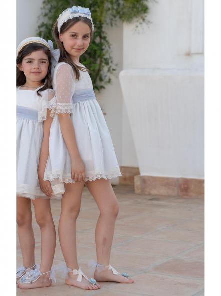 Vestido de Ceremonia y Arras niña EVA MARTINEZ ARTESANIA modelo 40211 [4]