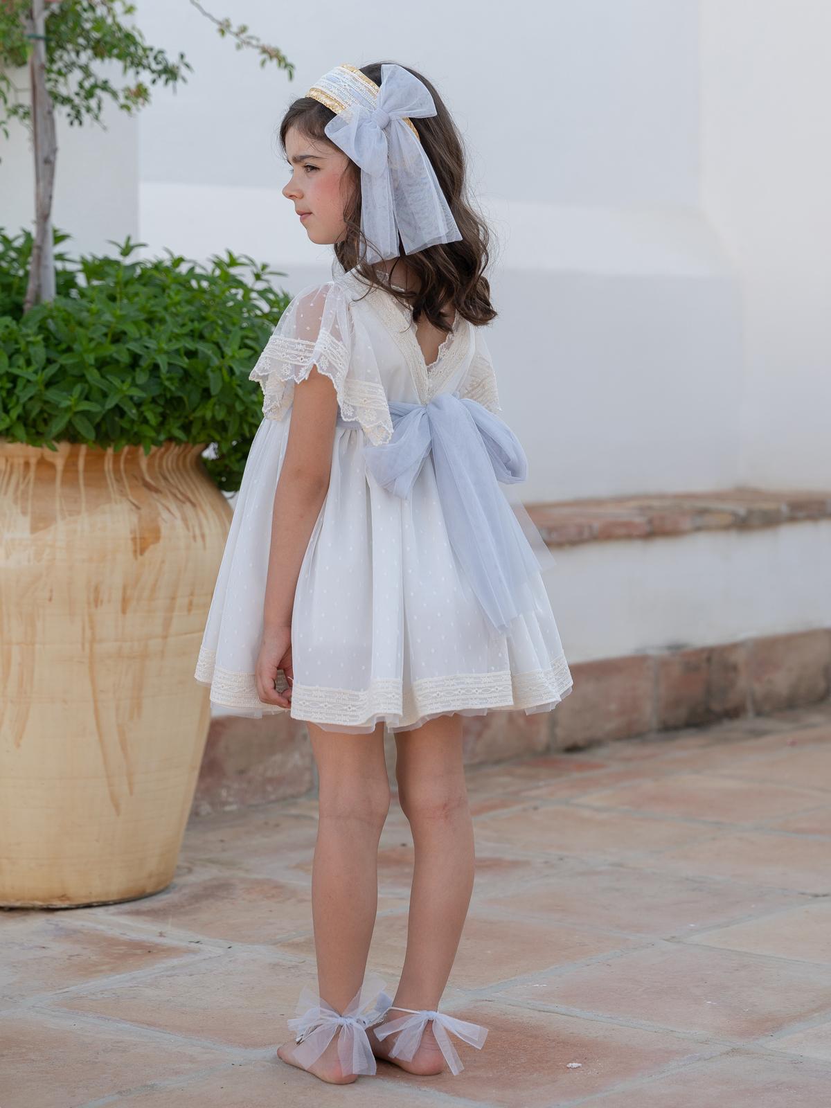 Vestido de Ceremonia y Arras niña EVA MARTINEZ ARTESANIA modelo 40212