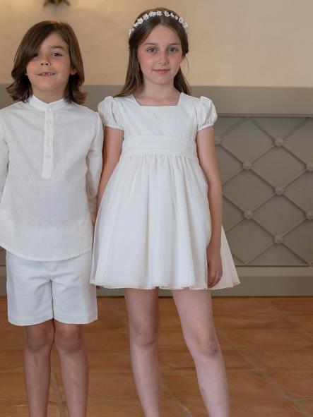 Vestido de Ceremonia y Arras niña EVA MARTINEZ ARTESANIA modelo 40312 [5]