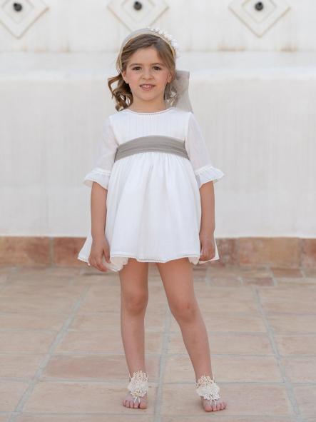 Vestido de Ceremonia y Arras niña EVA MARTINEZ ARTESANIA modelo 40411